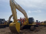 2019 Komatsu PC350 crawler excavator, front three-quarter view