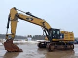 2016 Caterpillar 374FL crawler excavator, side view