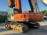 2018 Hitachi Zaxis 350 crawler excavator, rear three-quarter view