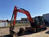2022 Kubota KX080-4 crawler excavator, side view