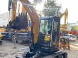 2024 Sany SY35U mini excavator, front three-quarter view