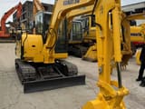2020 Komatsu PC56 mini excavator, front three-quarter view