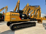 2022 Caterpillar 323D2L crawler excavator, rear three-quarter view