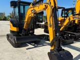 2025 Sany SY26 mini excavator, front three-quarter view