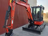 2021 Kubota U36-4 mini excavator, front three-quarter view