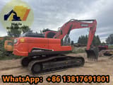 2024 Doosan DX225LCA crawler excavator, rear three-quarter view