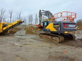 2018 Volvo EC300EL crawler excavator rear three-quarter view