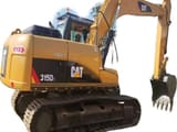 2020 Caterpillar 315D2 crawler excavator, rear three-quarter view