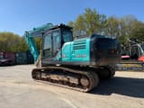 2021 Kobelco SK210LC-10 crawler excavator, rear three-quarter view