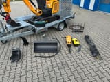 Berger Kraus BK1350JSR mini excavator with trailer and attachments