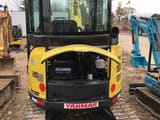 2022 Yanmar VIO35 mini excavator, rear view with engine cover open