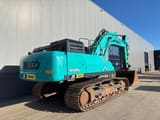 2020 Kobelco SK500LC-10 crawler excavator, rear three-quarter view