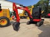2018 Kubota U35-4 mini excavator, front three-quarter view