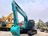 2020 Kobelco SK210LC-6E crawler excavator, front three-quarter view