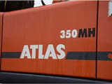 2014 Atlas 350MH wheel excavator side panel detail