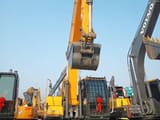 2024 Hyundai 220 crawler excavator, front view
