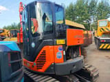 2019 Hitachi Zaxis 55U mini excavator, rear three-quarter view