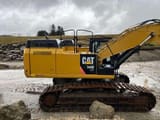 2014 Caterpillar 349E LME crawler excavator side view