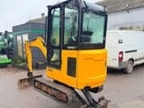 2021 JCB 16C-1 mini excavator, rear three-quarter view