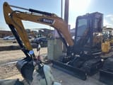 2023 Sany SY35U mini excavator, front three-quarter view