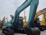 2023 Kobelco SK200-8 crawler excavator, front three-quarter view