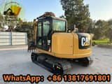 2022 Caterpillar 308E2CR mini excavator, rear three-quarter view