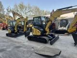 2024 Yanmar VIO55-6 mini excavator, front three-quarter view