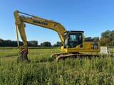 2013 Komatsu PC210LC-8 crawler excavator, side profile view