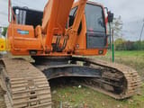 2017 Doosan DX420LC-7 crawler excavator, rear three-quarter view