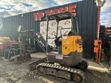 2017 Volvo ECR25D mini excavator, rear three-quarter view