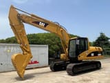 2020 Caterpillar 320CL paletli ekskavatör, yan profil görünümü