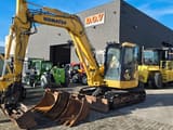 2016 Komatsu PC88MR-10 mini excavator, front three-quarter view