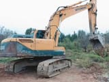 2026 Hyundai R225LC-9T crawler excavator, rear three-quarter view