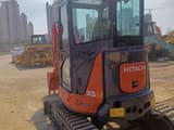 2019 Hitachi Zaxis 35U mini excavator, rear three-quarter view