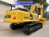 2023 Komatsu PC360 crawler excavator, rear three-quarter view