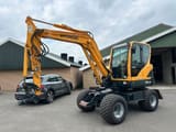 2018 Hyundai R55W-9A wheel excavator, side profile view