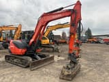 2018 Kubota KX080-4ALPHA mini excavator, side view
