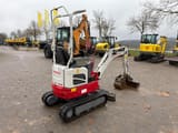 2022 Takeuchi TB210R mini excavator, rear three-quarter view