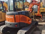 2017 Hitachi Zaxis 55U mini excavator, rear three-quarter view