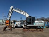 2014 Kobelco SK200H-9 crawler excavator, side view