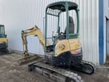 2015 Yanmar VIO25-4 mini excavator, rear three-quarter view