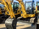 2020 Komatsu PC-55MR mini excavator front three-quarter view