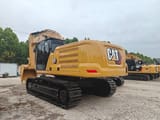 2024 Caterpillar 345GC crawler excavator rear three-quarter view