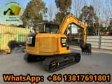 2022 Caterpillar 308E2CR mini excavator, rear three-quarter view