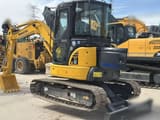 2024 Komatsu PC35MR-2 mini excavator, rear three-quarter view