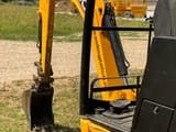 JCB 8014 CTS mini excavator, side view of boom and cab