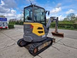 2018 Volvo ECR25D mini excavator, rear three-quarter view