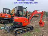 2023 Kubota U35 mini excavator, rear three-quarter view