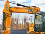 2011 JCB JS145W wheel excavator boom and cab detail
