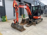 2021 Kubota U50-5 mini excavator, front three-quarter view